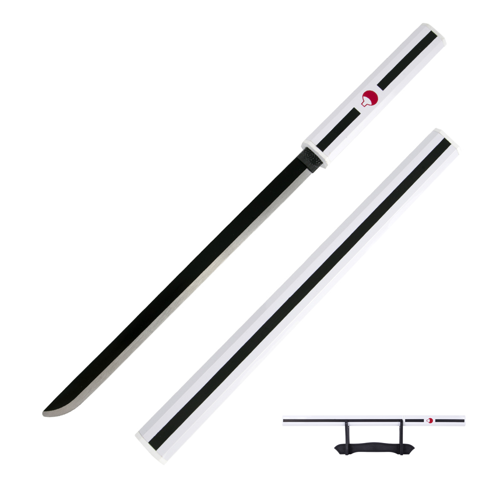 Naruto Sasuke Kusanagi Grass Cutter Wood Katana – 40-Inch Cosplay Sword, Black